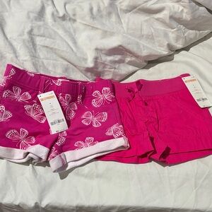 Gymboree 4t Fuchsia and Pink Butterfly Shorts bundle nwt